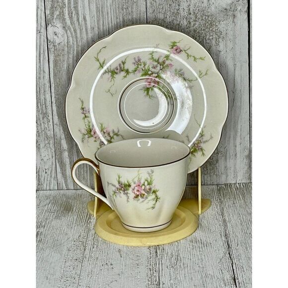 Vintage Demitasse Teacup and Saucer Theodore Haviland New York Rosalinde - Picture 5 of 6